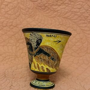 Handcrafted Icarus Design Ceramic Goblet